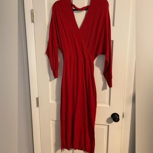 Red Sweater Dres